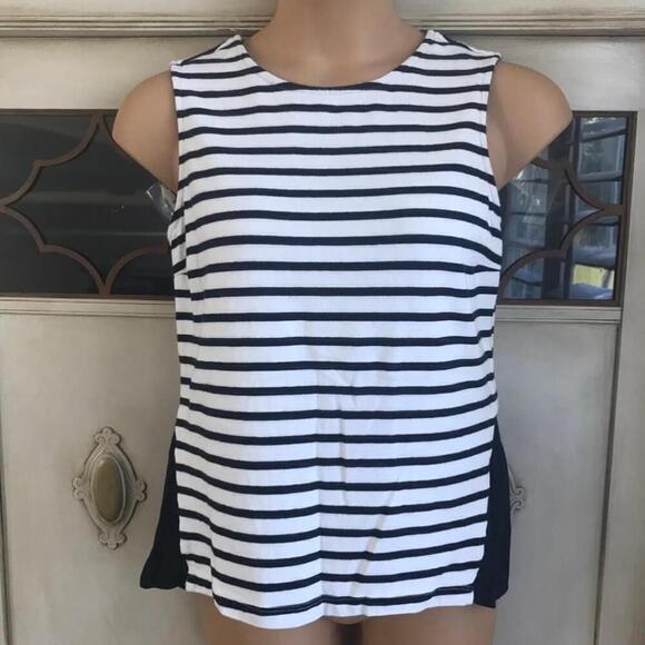 Amour Vert Tops - EUC Amour Vert Striped Handkerchief Hem Sleeveless Top | Size Med | 100% Cotton